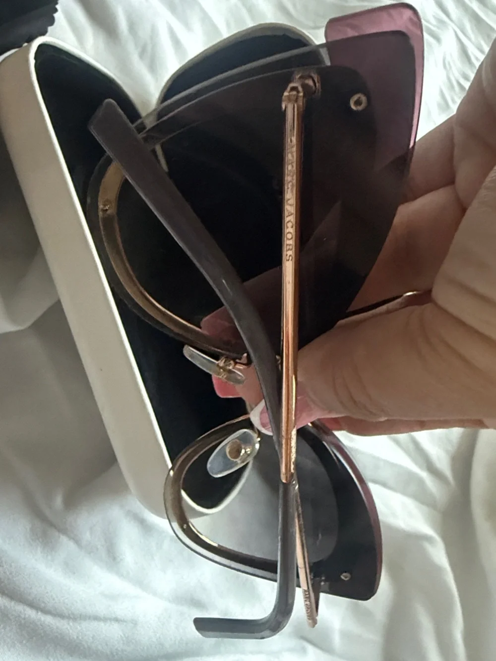 Marc Jacobs Cat-Eye Sunglasses in Black and Gold-Tone